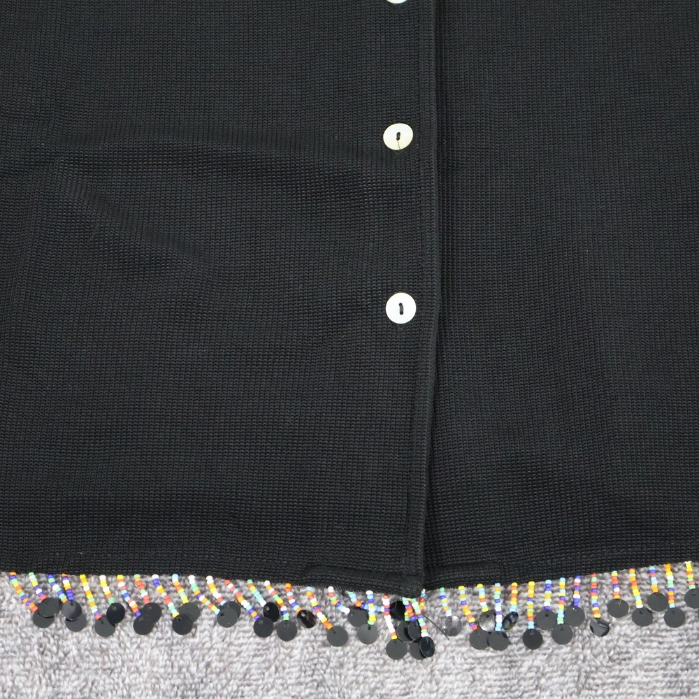 Vintage Ronni Nicole by Ouida Top & Pant Set Womens L Black Beaded Embellished - Picture 6 of 16